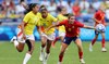 Spain survive Colombia scare, join USA in Olympic women’s football semis