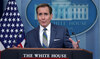 National Security Communications Advisor John Kirby speaks during a daily press briefing at the James Brady Press Briefing Room 