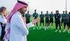 Sports minister Prince Abdulaziz meets with Saudi national team ahead of World Cup qualifiers