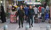 Iran's police forces walk on a street during the revival of morality police in Tehran, Iran, July 16, 2023. (REUTERS)