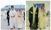 Bahrain’s Abdullatif bin Rashid Al-Zayani and Kuwait’s Abdullah Ali Al-Yahya arrive at King Khalid International Airport.