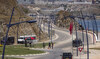 A general view shows Morocco’s Fnideq border crossing with the Spanish enclave of Ceuta (background). (File/AFP)