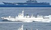 Chinese navy flotilla sails between Japanese islands near Taiwan