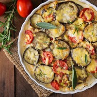 Moussaka (eggplant casserole) - a traditional Greek dish