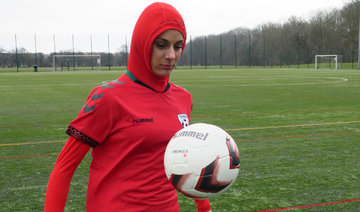 Afghani women’s team gets jersey with integrated hijab