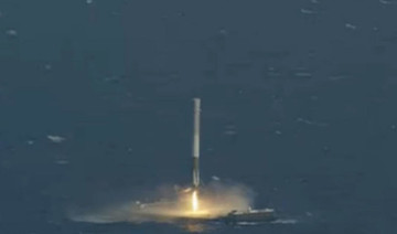 SpaceX launches futuristic pop-up room, lands rocket at sea