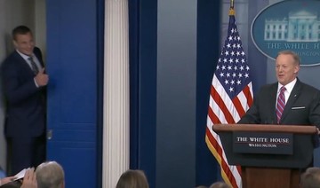 Watch: Patriots football star crashes White House press briefing