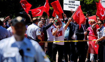 Supporters, opponents of Turkey’s Erdogan clash in Washington