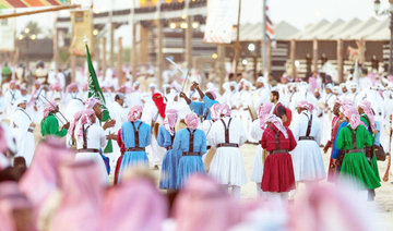 450 Saudi actors and 35 riders roaming Souq Okaz