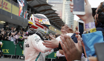 Mercedes driver Lewis Hamilton wins Formula One's Azerbaijan Grand Prix