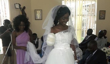 Zimbabwe bride weds days after losing arm in croc attack