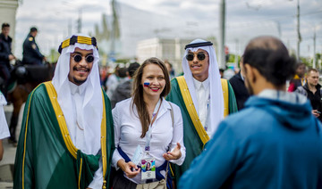 Saudi fans contribute to colorful atmosphere on streets of Moscow