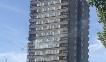 London Fire Brigade extinguishes fire near Grenfell disaster site