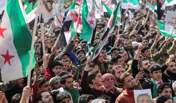 Thousands rally in Syria’s Idlib to mark 10 years since uprising