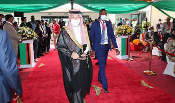 Ahmed bin Abdul Aziz Qattan in Lusaka. (SPA) 