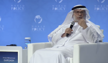 Anwar Gargash, the UAE’s presidential diplomatic adviser and former ​minister of state for foreign affairs, was speaking at the World Policy Conference in Abu Dhabi. (Screenshot)