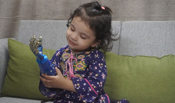 Inspired by Disney princess Elsa, three-year-old Pakistani girl gets ‘magical’ blue prosthetic arm