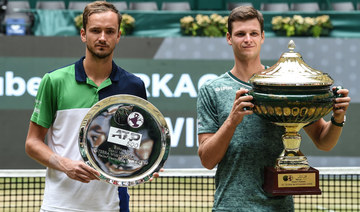 Medvedev fumes at coach during defeat to Hurkacz in Halle final