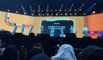 Performing on the festival's opening day, EPEX and Ateez greeted the audience in Arabic and Korean. (Supplied)