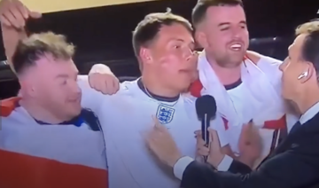 England fan shouts ‘free Palestine’ during live Israeli TV broadcast from World Cup in Qatar