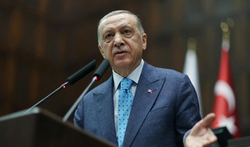 Turkish President Tayyip Erdogan addresses lawmakers of his AK Party during a meeting in parliament in Ankara, Turkey. (Reuters)