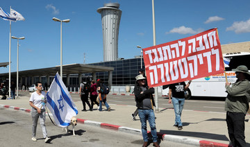 Netanyahu Airlifted To Airport After Protesters Block Road | Arab News