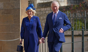 King Charles III and the Queen Consort attend the Easter Mattins Service at St George's Chapel at Windsor Castle in Berkshire.