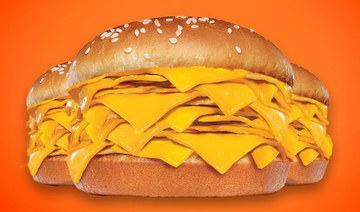 Cheese-tastic: Burger King serves up new sandwich with no meat and 20 slices of cheese