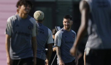 Lionel Messi takes to the practice field for first time since signing with Inter Miami
