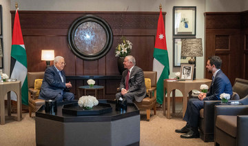 Jordan’s King Abdullah receives Palestinian president 