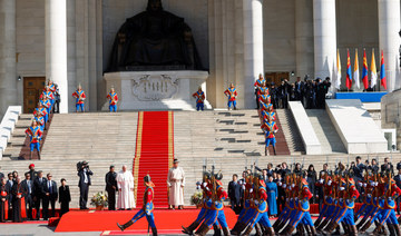 Pope praises Mongolia’s tradition of religious freedom from times of Genghis Khan at start of visit