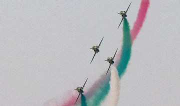 In celebration of the 93rd National Day, Saudi Arabia's defense forces are conducting aerial displays in Jeddah. (SPA)