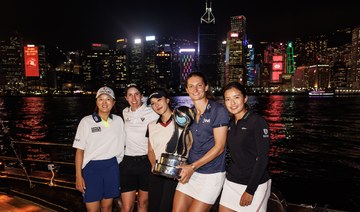 Golf stars swing into Hong Kong’s Victoria Harbor ahead of Aramco Team Series presented by PIF