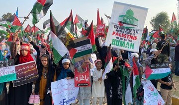 Thousands march in Pakistan to protest Israel's bombing of Gaza, demand action