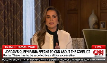 Jordan’s Queen Rania says opponents of ceasefire in Gaza are ‘endorsing and justifying death’ 