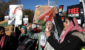 London pro-Palestinian march passes off peacefully, police clash with far-right protesters