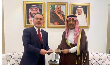 Abdulmajeed Al-Samary receives Saimir Bala in Riyadh. (Supplied)