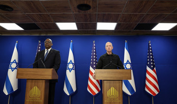 US Secretary of Defense Lloyd Austin and Israeli counterpart Yoav Gallant hold a press conference in Tel Aviv, Israel.