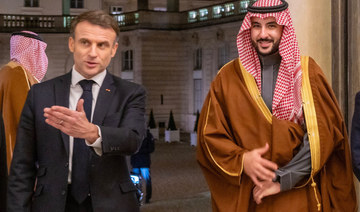 Saudi defense minister meets French President Macron