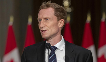 Minister of Crown-Indigenous Relations Marc Miller speaks during a press conference in Ottawa, Canada, on October 26, 2021. (AFP