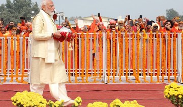 India’s PM opens temple on site of razed historic mosque in Ayodhya