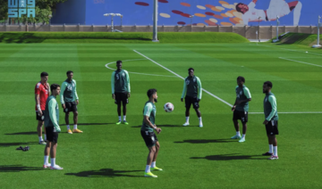 Saudi footballers train ahead of Asian Cup clash with Thailand