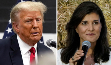  This combination of 2023 photos shows, from left, former President Donald Trump, former UN Ambassador Nikki Haley. (AP file pho