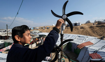 Teenage ‘Newton of Gaza’ creates system to light up family tent