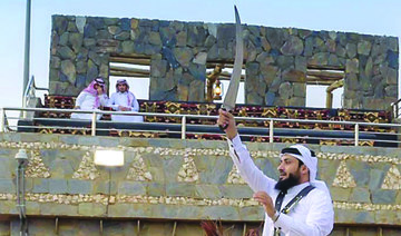 Ali Shaker Al-Ghamdi is a prominent performer of Saudi ardah who notes that the folk dance requires great physical effort. 