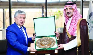 Sultan Al-Marshad receives Bakhromjon Aloyev in Riyadh. (Supplied)