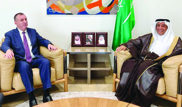 Sherif Walid was welcomed in Riyadh by Saudi Deputy Minister for Consular Affairs Ali Al-Yousef. (Supplied)