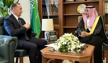 Dr. Saud Al-Sati holds talks with Anatolii Petrenko in Riyadh. (Supplied)