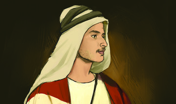 Almasoud’s painting of a man selling ramsi tomatoes, the seasonal heirloom fruits with green ‘shoulders’ found in Qatif. 