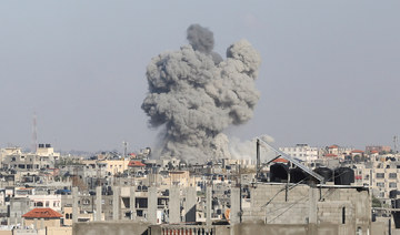 Smoke rises following Israeli strikes in Rafah in the southern Gaza Strip on May 6, 2024. (Reuters)